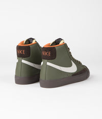 Nike Blazer Mid '77 Vintage Shoes in Army Olive and Summit White and Campfire Orange thumbnail