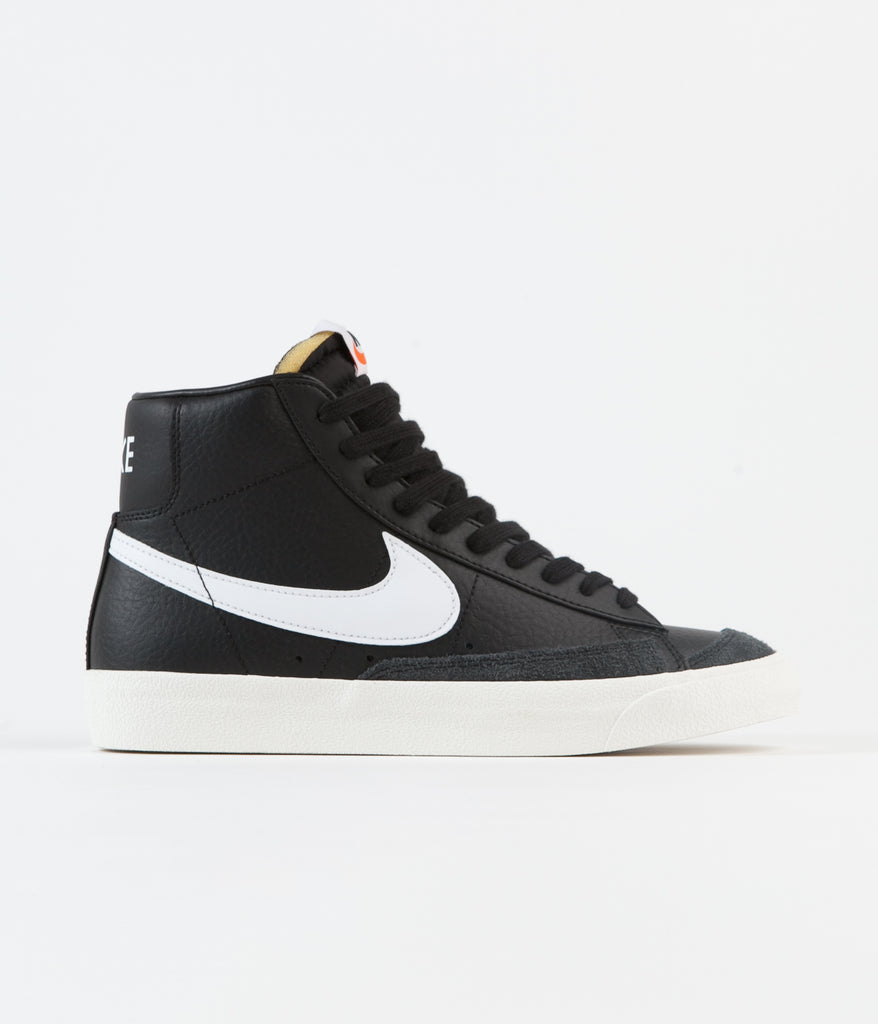 Nike Blazer Mid 77 Vintage Shoes Black White Sail Always in Colour