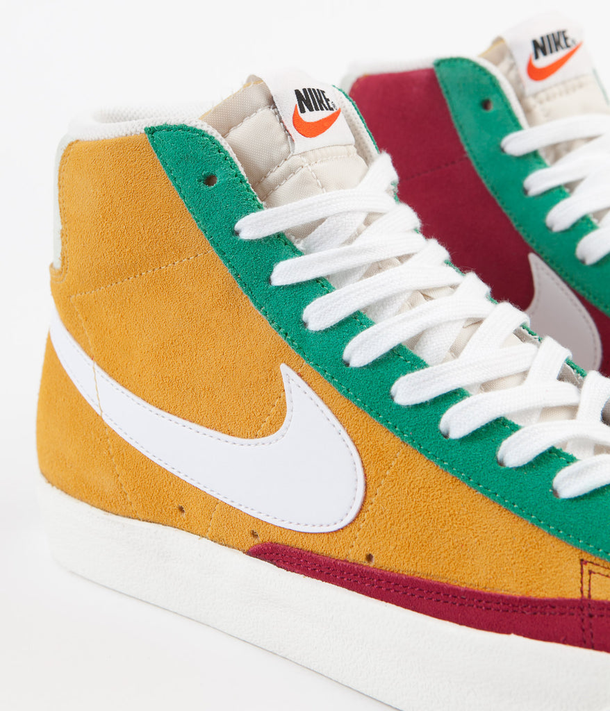 Nike Blazer Mid 77 Vintage Suede Shoes Noble Red Kinetic Green