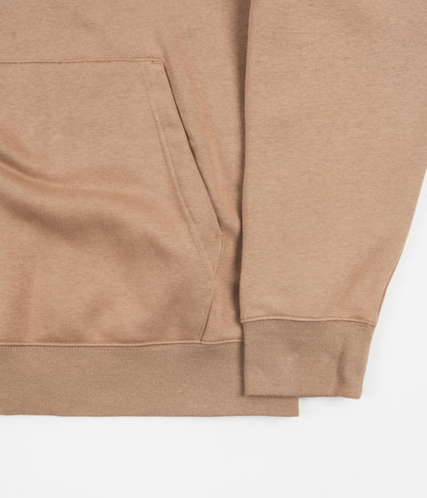 Nike Club Fleece Hoodie in Dark Driftwood and Dark Driftwood / White