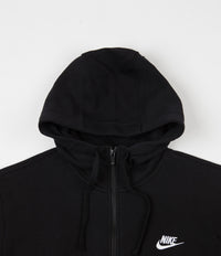 Nike Club Half Zip Hoodie in Black and Black / Black / White thumbnail