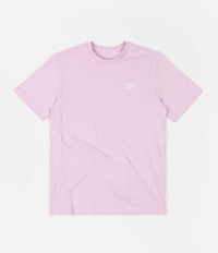 Nike Club T-Shirt in Iced Lilac and White thumbnail