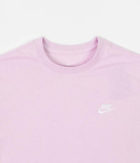 Nike Club T-Shirt in Iced Lilac and White thumbnail