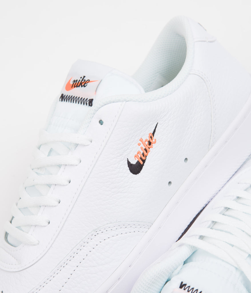 Nike Court Vintage Premium Shoes White Black Total Orange