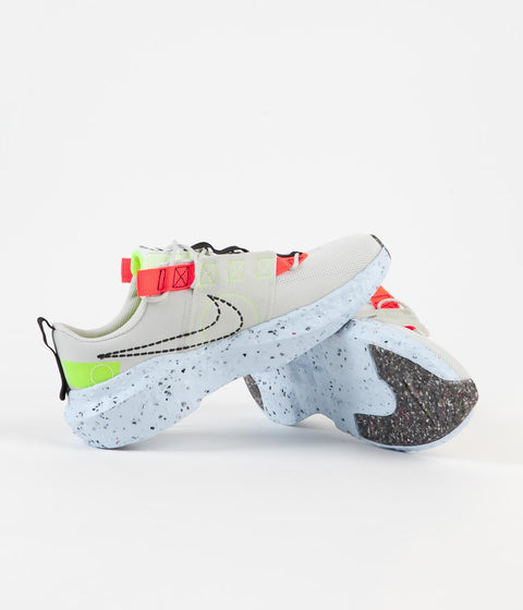 Nike Crater Impact Shoes in Light Bone and Black and Stone - Volt