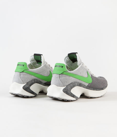 Nike D/MS/X Waffle Shoes in Smoke Grey and Mean Green and Photon Dust - Sail