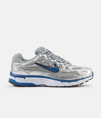 Nike P-6000 Shoes in Metallic Silver and Team Royal and White - Black thumbnail
