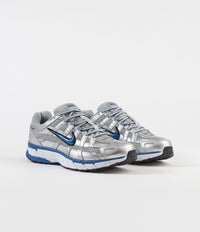 Nike P-6000 Shoes in Metallic Silver and Team Royal and White - Black thumbnail