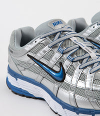 Nike P-6000 Shoes in Metallic Silver and Team Royal and White - Black thumbnail