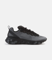 Nike React Element 55 SE Shoes in Black and Dark Grey thumbnail