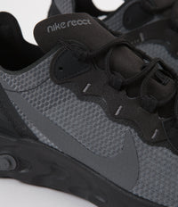 Nike React Element 55 SE Shoes in Black and Dark Grey thumbnail