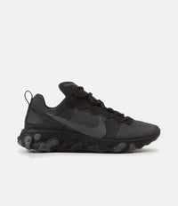Nike React Element 55 Shoes in Black and Dark Grey thumbnail