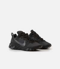 Nike React Element 55 Shoes in Black and Dark Grey thumbnail