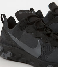 Nike React Element 55 Shoes in Black and Dark Grey thumbnail