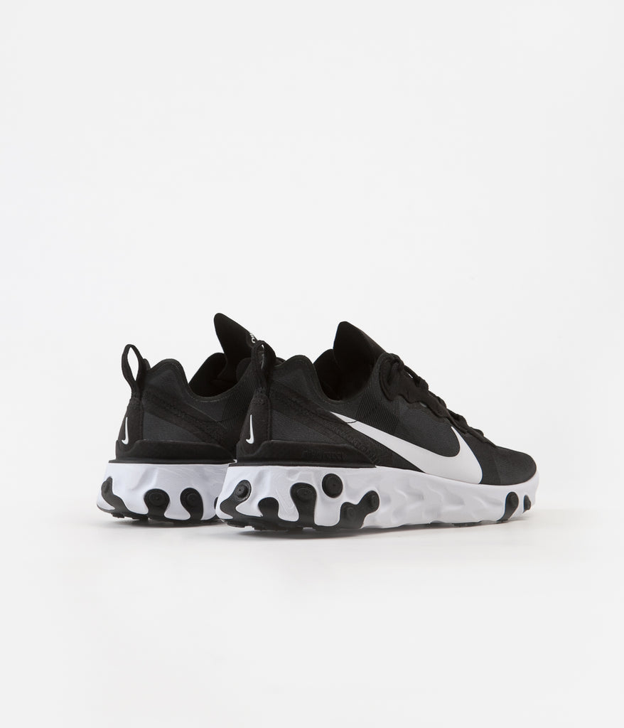 Nike React Element 55 Shoes Black White Always in Colour