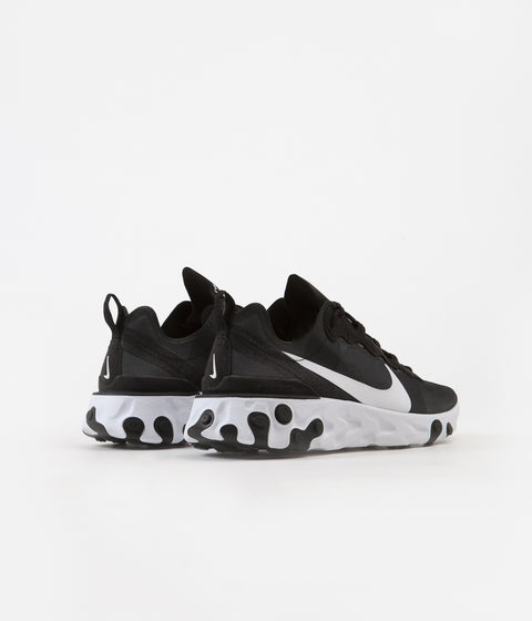 Nike React Element 55 Shoes in Black and White