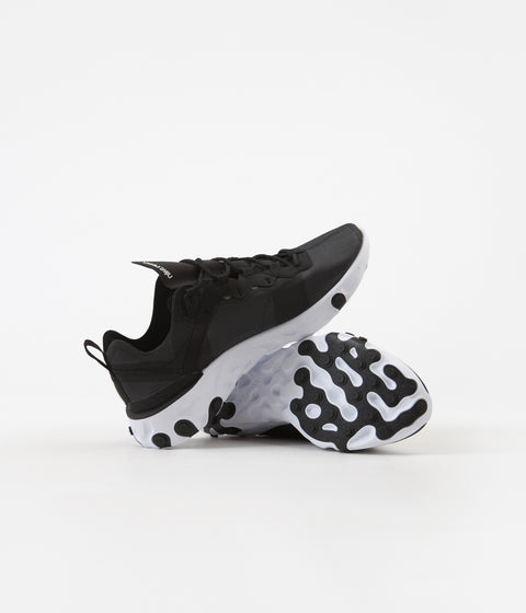 Nike React Element 55 Shoes in Black and White