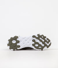 Nike React Element 55 Shoes in Medium Olive and Cool Grey and Black - White thumbnail