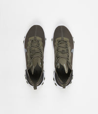 Nike React Element 55 Shoes in Medium Olive and Cool Grey and Black - White thumbnail