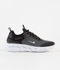 Nike React Live Shoes in Black and White and Dark Smoke Grey thumbnail