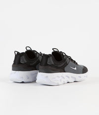 Nike React Live Shoes in Black and White and Dark Smoke Grey thumbnail