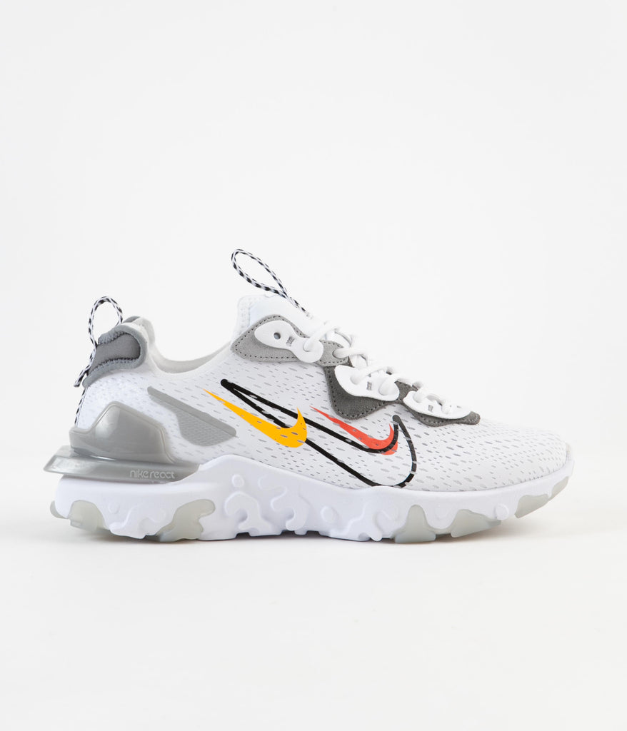 Orange All White Nike React Vision Nike React Vision Shoes White