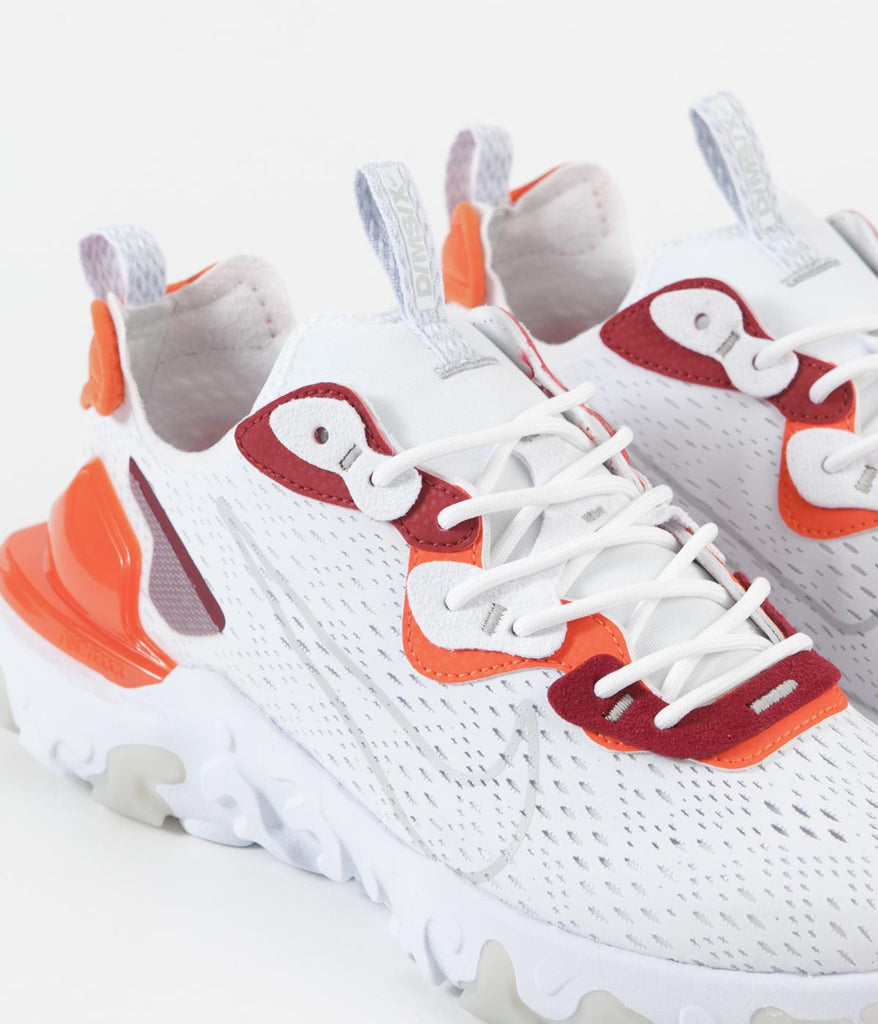 Nike React Vision Shoes White Light Smoke Grey Team Orange