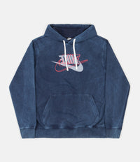 Nike Retro Hoodie in Midnight Navy and Bright Crimson thumbnail