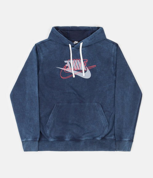 Nike Retro Hoodie - Midnight Navy / Bright Crimson