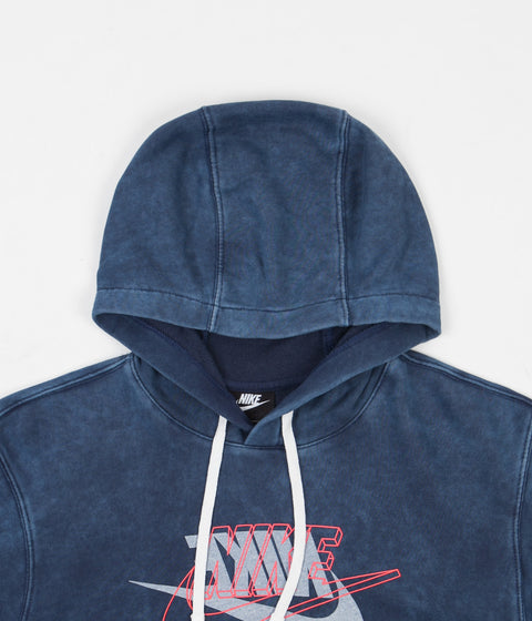 Nike Retro Hoodie in Midnight Navy and Bright Crimson