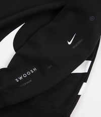 Nike Semi-Brushed Swoosh Crewneck Sweatshirt in Black and White thumbnail