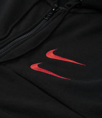 Nike Swoosh Hoodie in Black and Ember Glow thumbnail