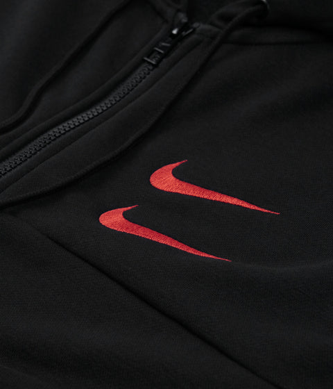Nike Swoosh Hoodie in Black and Ember Glow