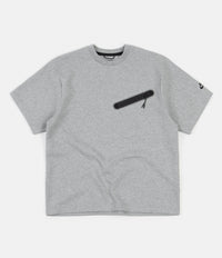 Nike Tech Fleece Crewneck GX T-Shirt in Dark Grey Heather and Black thumbnail