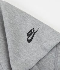Nike Tech Fleece Crewneck GX T-Shirt in Dark Grey Heather and Black thumbnail