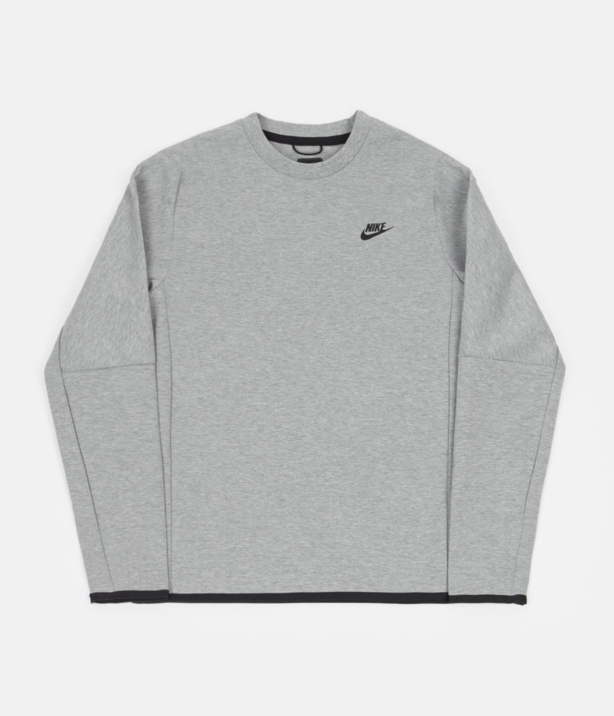 Nike Tech Fleece Crewneck Sweatshirt Dark Grey Heather Black