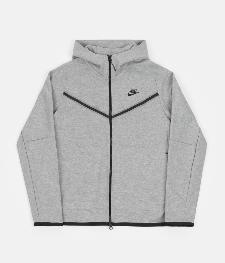 Nike Tech Fleece Full Zip Hoodie Dark Grey Heather Black
