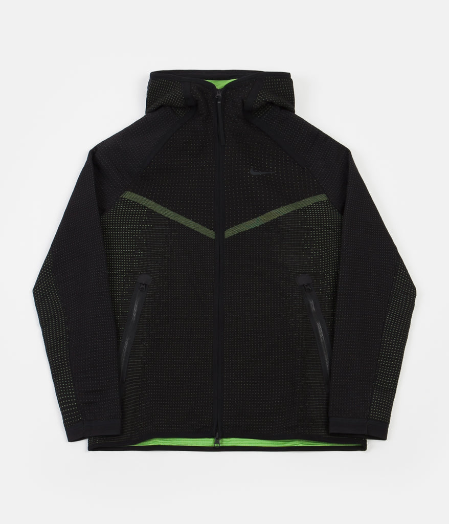 Nike Tech Pack Windrunner Full Zip Hoodie Black Mean Green Black