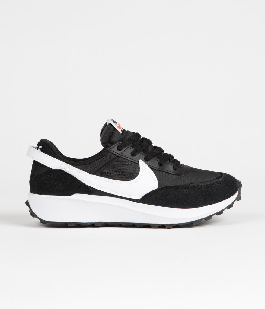 Nike Waffle Debut Shoes - Black / White - Orange - Clear | Always