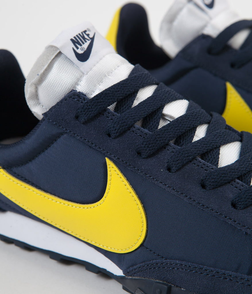 Nike Waffle Racer Shoes Obsidian Chrome Yellow White