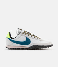 Nike Waffle Racer Shoes in Summit White and Green Abyss and Photon Dust thumbnail