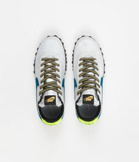 Nike Waffle Racer Shoes in Summit White and Green Abyss and Photon Dust thumbnail