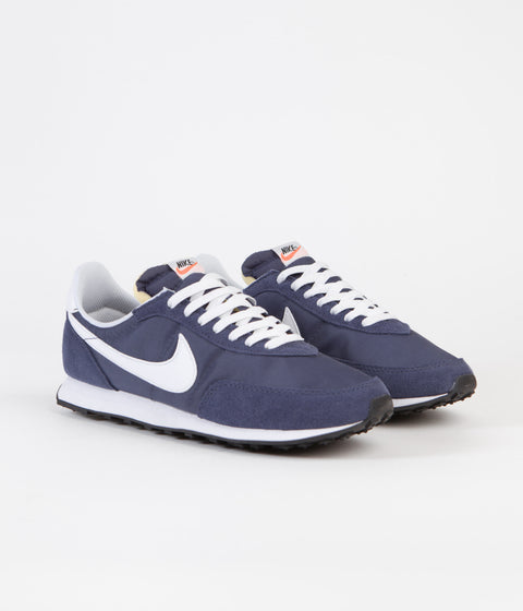 Nike Waffle Trainer 2 Shoes in Thunder Blue and White and Midnight Navy - Sail