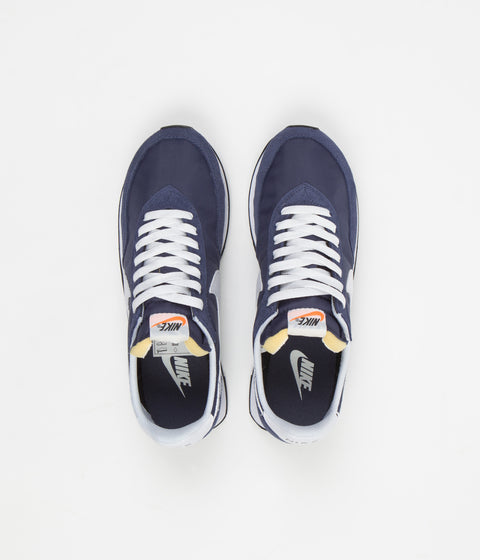Nike Waffle Trainer 2 Shoes in Thunder Blue and White and Midnight Navy - Sail