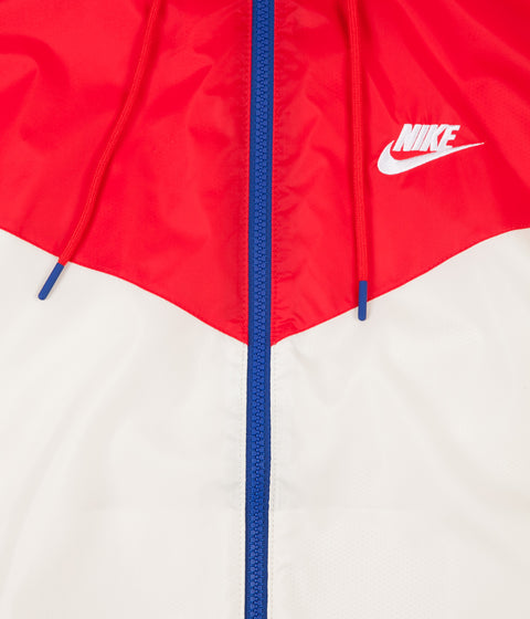 Nike Windrunner Jacket in Light Cream and University Red / White