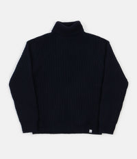 Norse Projects Arid Roll Neck Sweatshirt in Dark Navy thumbnail