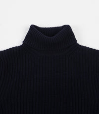 Norse Projects Arid Roll Neck Sweatshirt in Dark Navy thumbnail