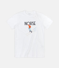 Norse Projects x Daniel Frost Racing Skier T-Shirt in White thumbnail