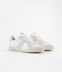 Novesta German Army Trainer Shoes in White and Ecru thumbnail