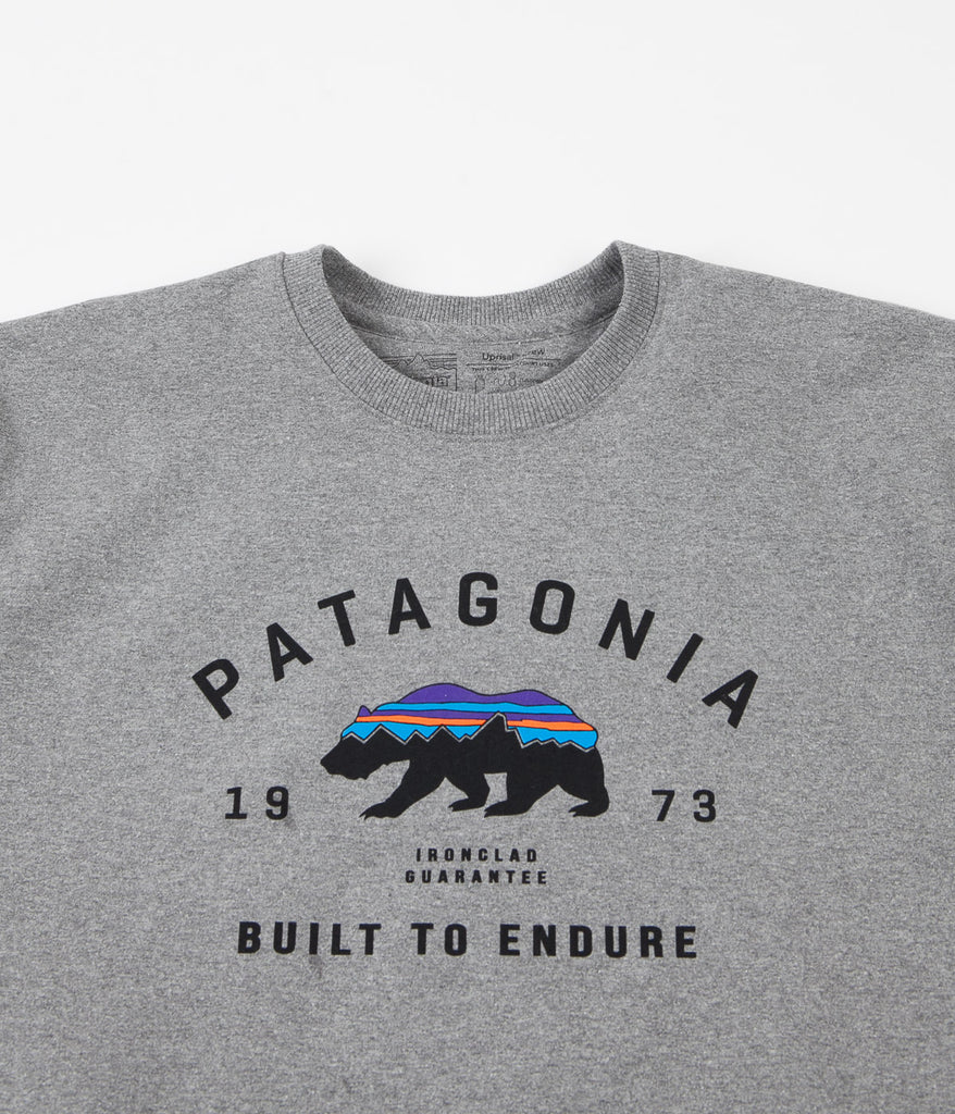 Patagonia Arched Fitz Roy Bear Uprisal Crewneck Sweatshirt Gravel He Always in Colour